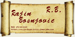 Rajin Bošnjović vizit kartica